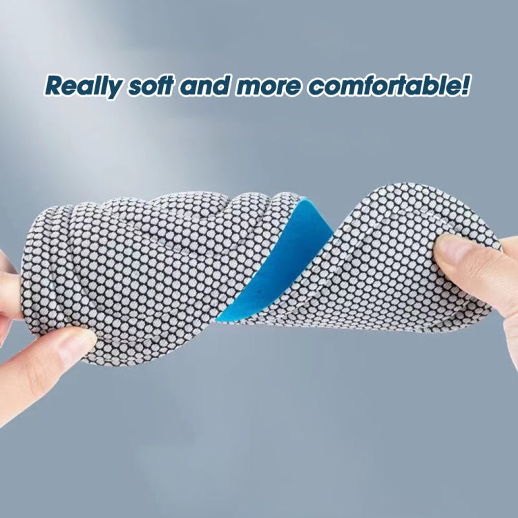 1pairs 5D Nano Antibacterial Deodorant Breathable Anti-Slip Shock-Absorbing Massage Insole, Size: