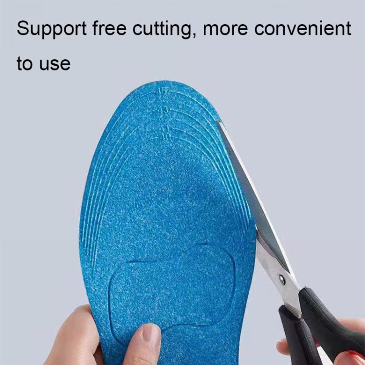 1pairs 5D Nano Antibacterial Deodorant Breathable Anti-Slip Shock-Absorbing Massage Insole, Size: