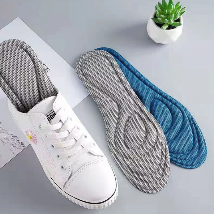 1pairs 5D Nano Antibacterial Deodorant Breathable Anti-Slip Shock-Absorbing Massage Insole, Size: