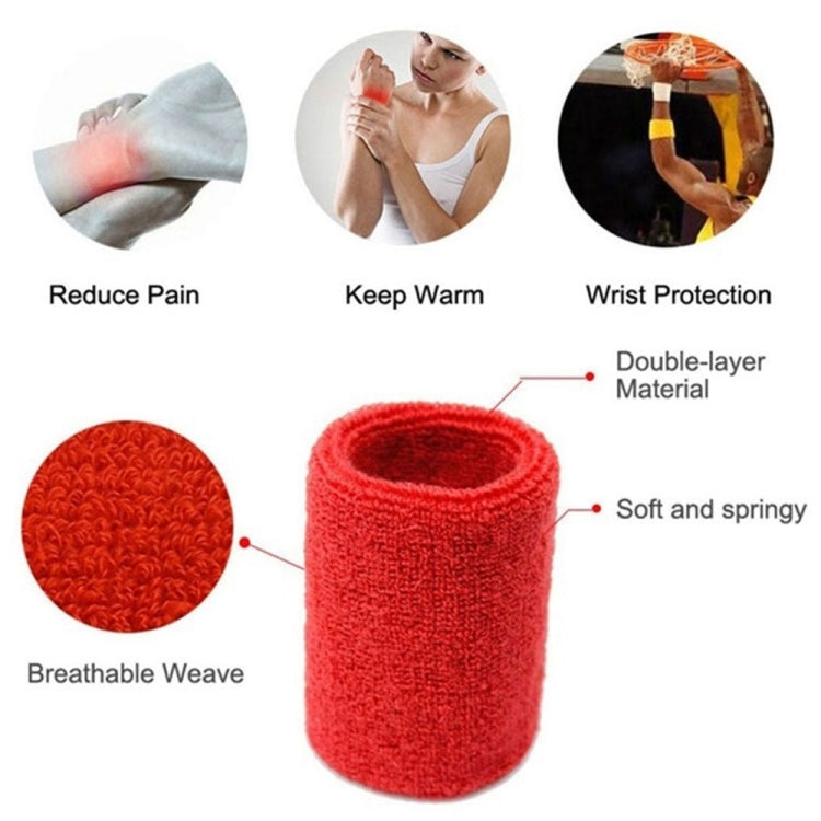 10pcs 8x8cm Women Men Solid Color Cotton Sport Sweatband Brace Wraps Guards