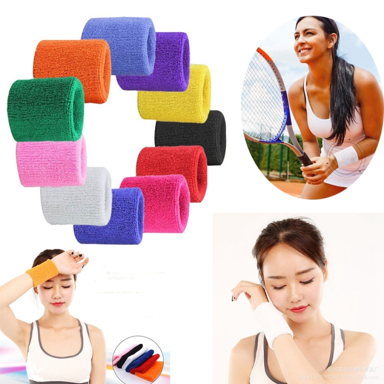 10pcs 8x8cm Women Men Solid Color Cotton Sport Sweatband Brace Wraps Guards