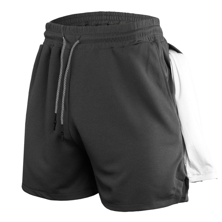 Mens Quick Dry Athletic Shorts Single Layer 5 / 10 Pants With Towel Hanging, Size: