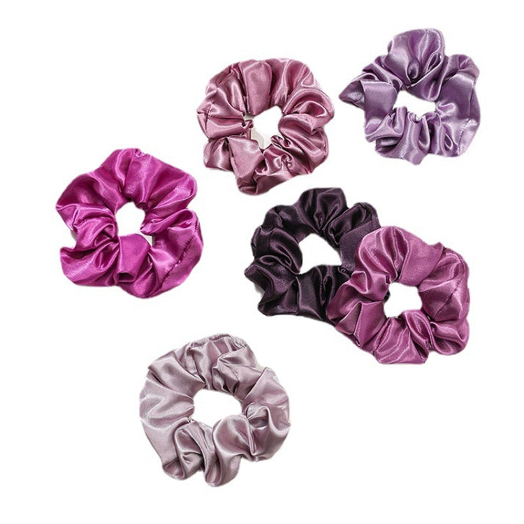 12pcs/Pack Women Intestine Style Hair Ring Satin Headband Hair Accessories