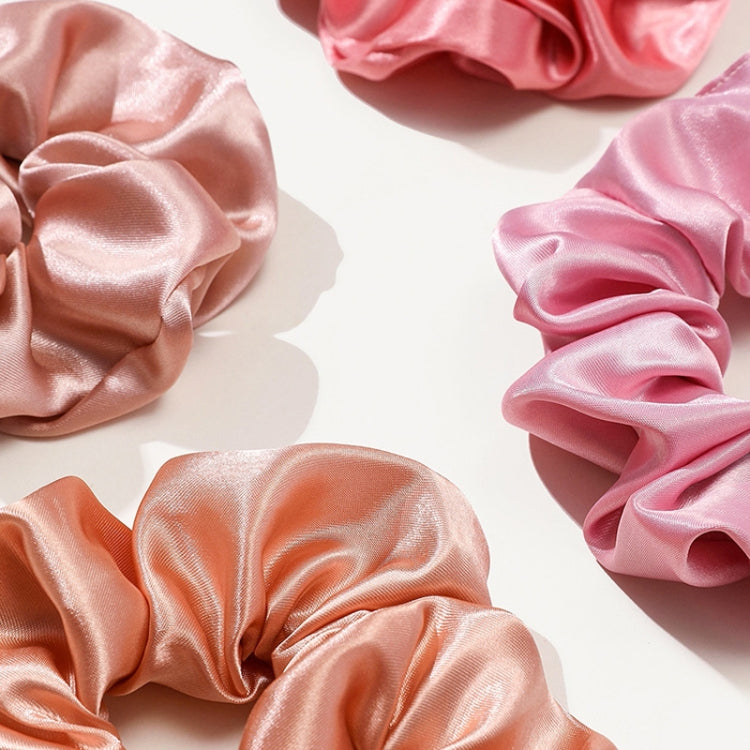 12pcs/Pack Women Intestine Style Hair Ring Satin Headband Hair Accessories(Pink Mixture)