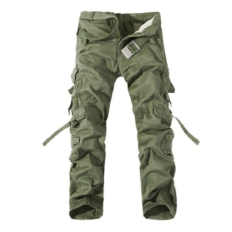 Mens Multi-Pocket Cotton Overalls Casual Sports Pants, Size: 3