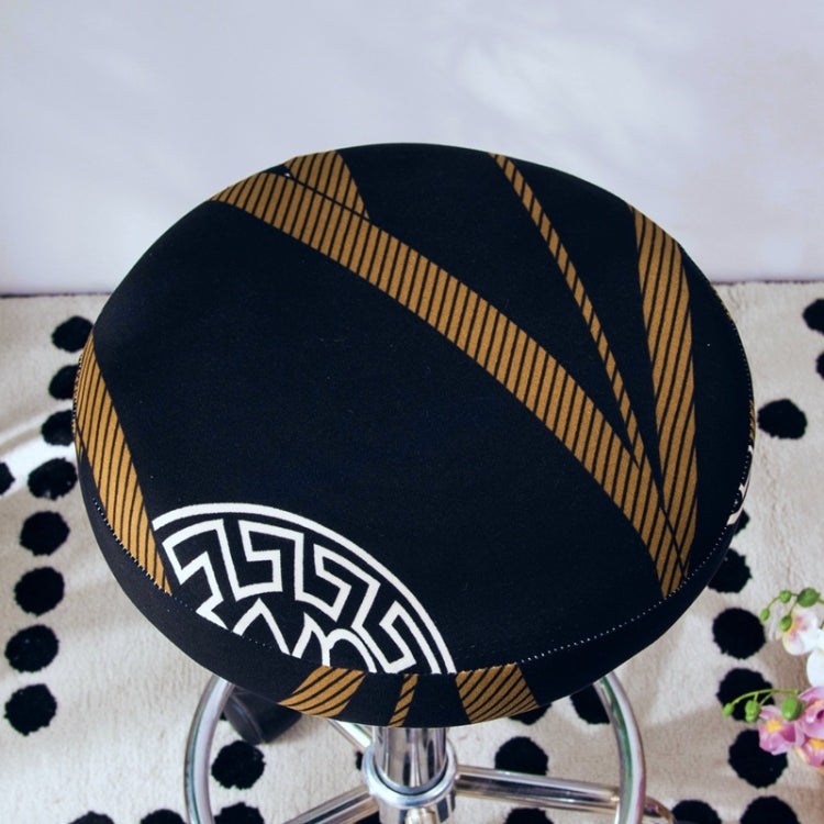 Elastic Printing Round Stool Sleeve Round Stool Chair Cover Bar Stool Cover, Size: Diameter 30-34cm Available