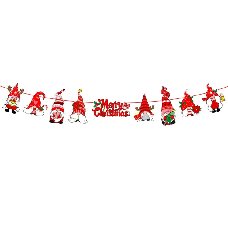 Christmas Alphabet Pull Flag Holiday Party Venue Decoration, Model: HL02