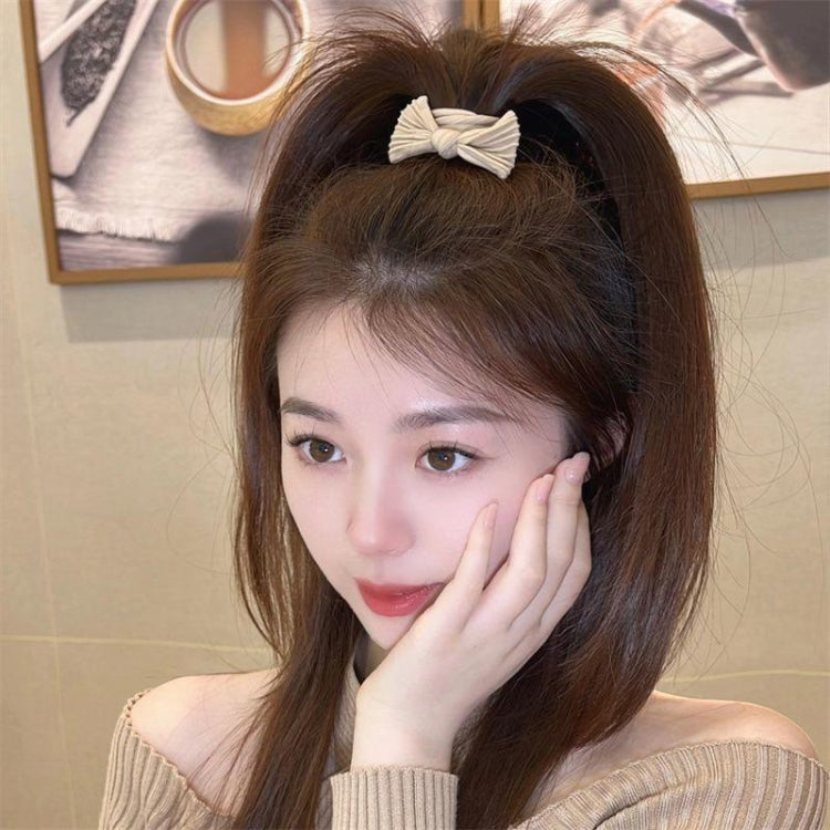 Women Bow Hair Accessories Stretch Hair Band No Tie Marks Rubber Band(Mixed Colors)