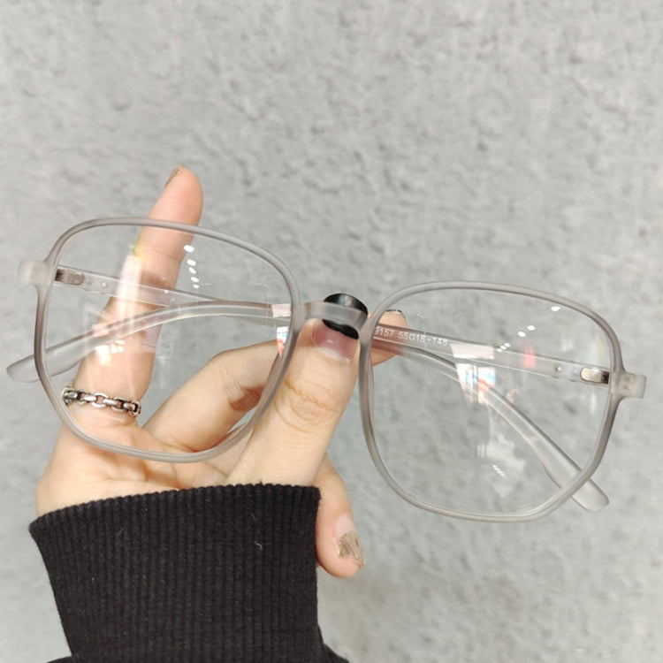 Literary Retro Anti-Blue Light Glasses Frame Light Polygonal Frame Flat Lens Eyeglass