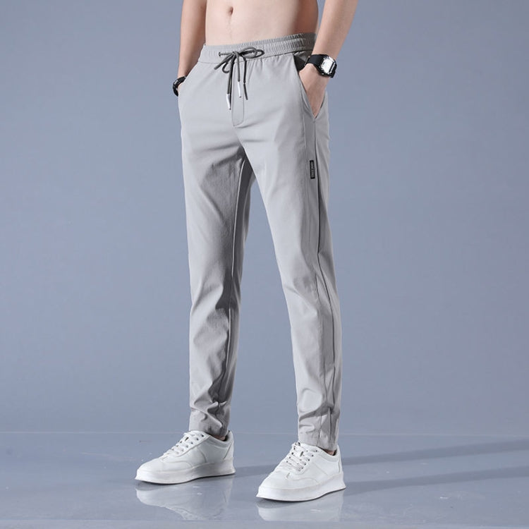Mens Summer Thin Elastic Waist Pants, Size: