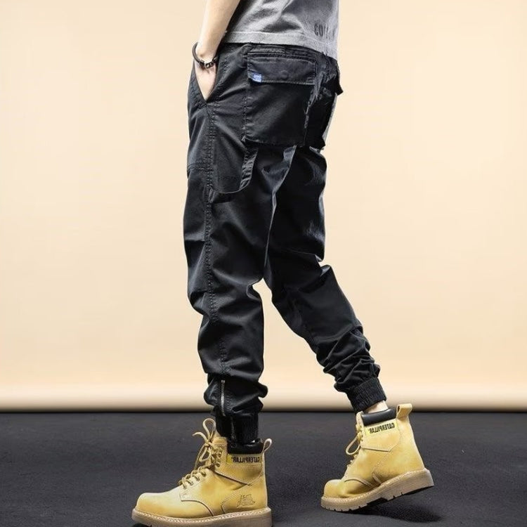 Mens Overalls Long Pants Casual Loose Leg Jeans, Size: