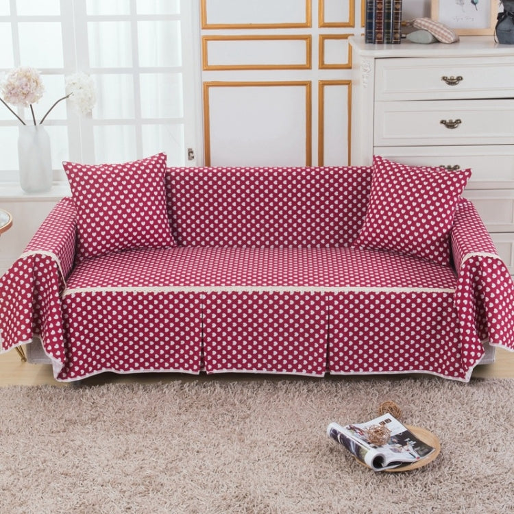 Cotton And Linen Thickened Fabric Sofa Slipcovers Cover Fabric Type Sofa Shade, Size: Three Seat 210x300cm