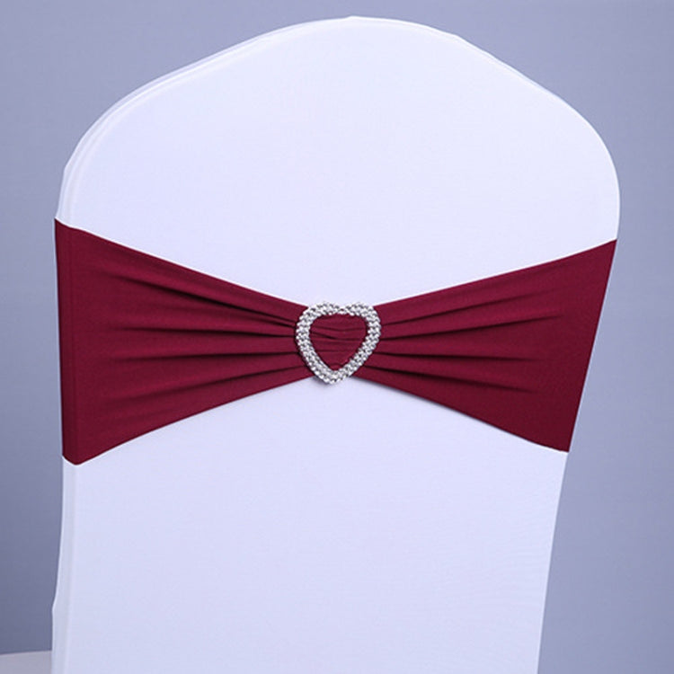 15x35cm Tie-Free Stretch Chair Back Flower Bow Chair Cover Hotel Chair Back Strap Decoration