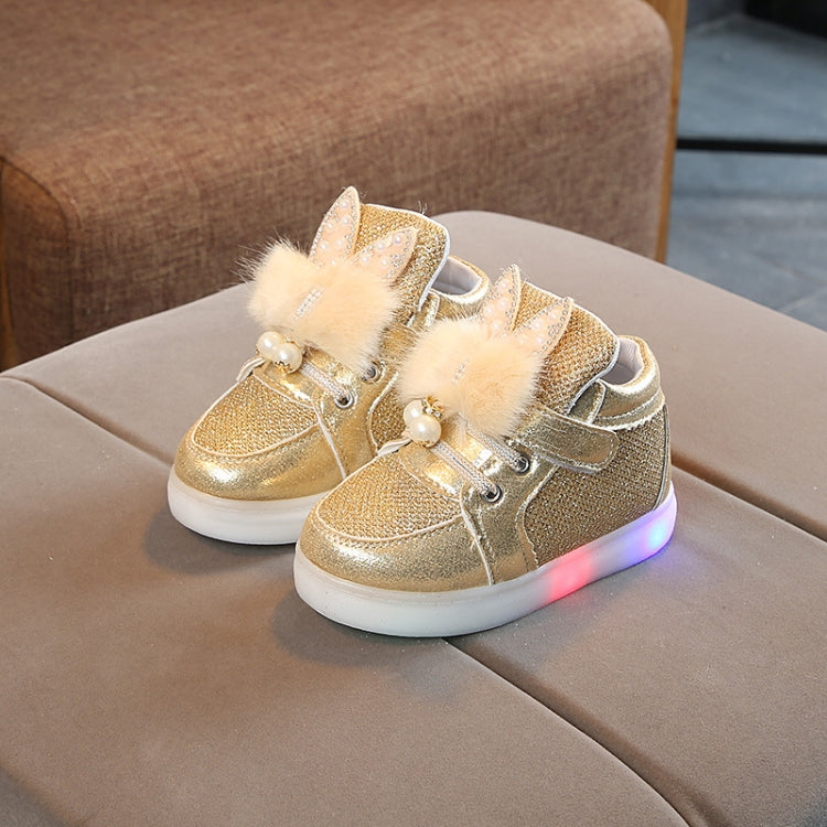 Cartoon Children Shoes Colorful Diamonds With LED Light Light-Up Baby Footwear, Size: