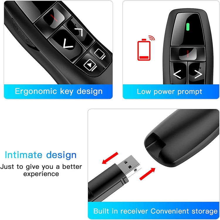 2.4GHz Multifunctional USB Wireless PPT Laser Page Turning Pen