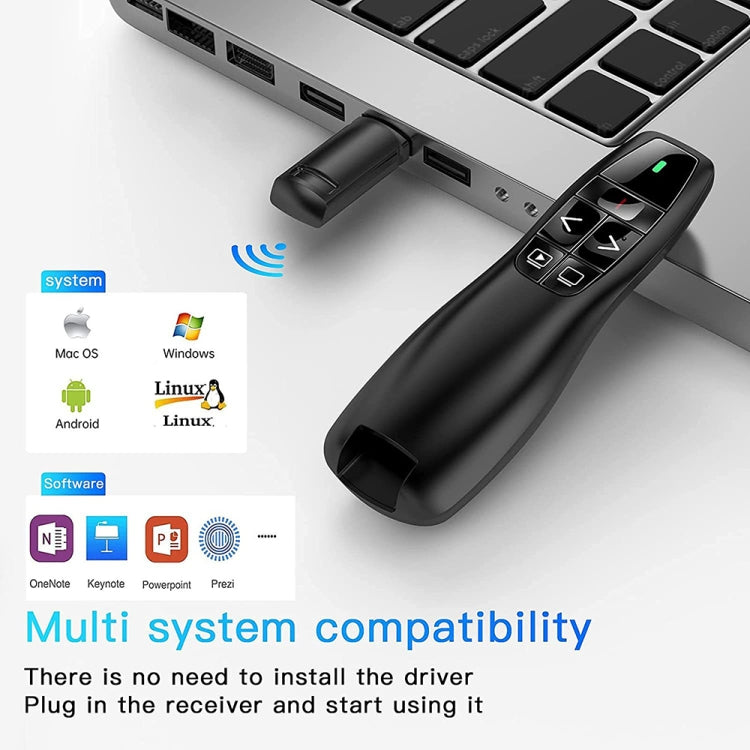 2.4GHz Multifunctional USB Wireless PPT Laser Page Turning Pen