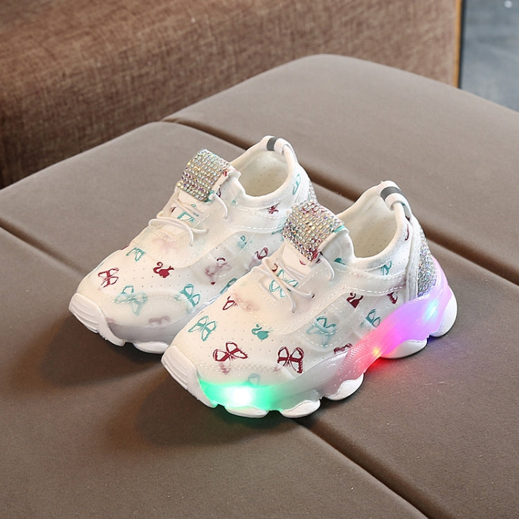 Spring And Autumn Children Light Up Shoes LED Breathable Sneakers Running Footwear, Size: