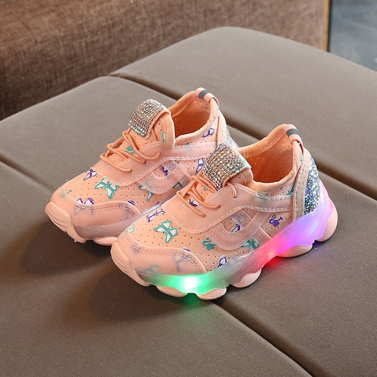 Spring And Autumn Children Light Up Shoes LED Breathable Sneakers Running Footwear, Size: