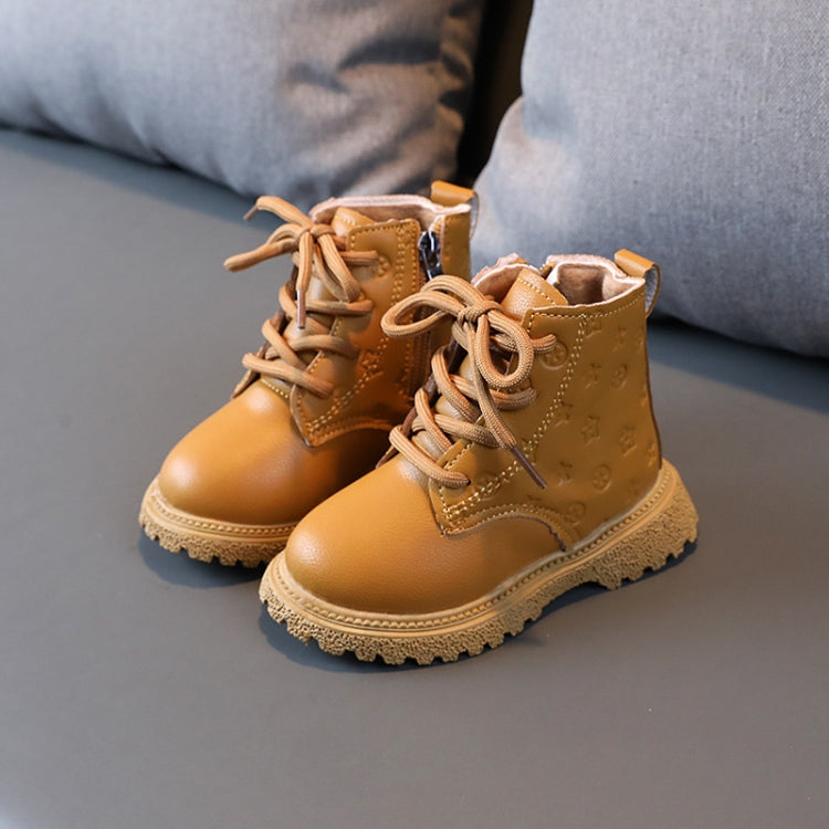 Children Martin Boots Padded Warm Leather Boots Simple Cotton Shoes, Size: