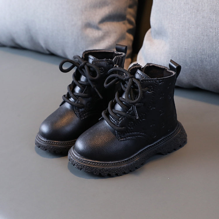 Children Martin Boots Padded Warm Leather Boots Simple Cotton Shoes, Size: