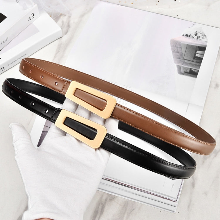 105cm Women Leather Belt Casual Versatile Retro Belt Jeans Waist Band