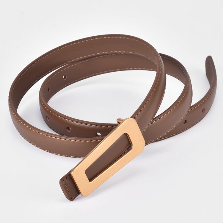 105cm Women Leather Belt Casual Versatile Retro Belt Jeans Waist Band