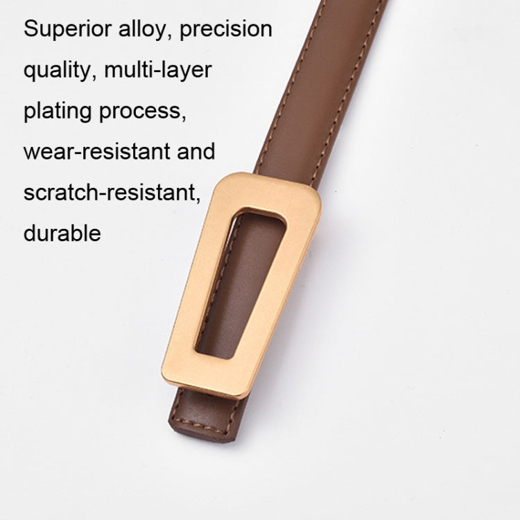 105cm Women Leather Belt Casual Versatile Retro Belt Jeans Waist Band