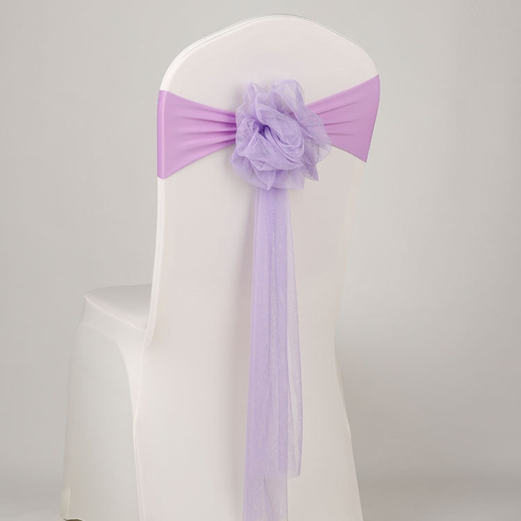 Hotel Wedding Organza Free Tie Chair Back Flower Seat Yarn Decorations Tulle Chair Back Bows