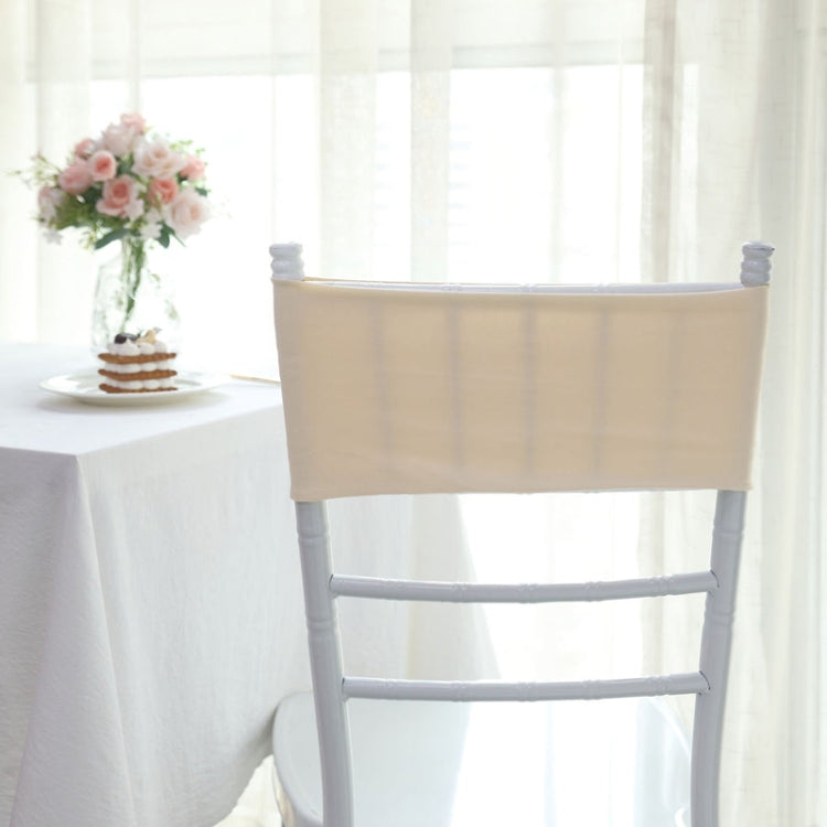 13 x 70cm Buckle-Free Elastic Hoop With Chair Back Flower No Tie Bow Wedding Banquet Chair Back Decoration