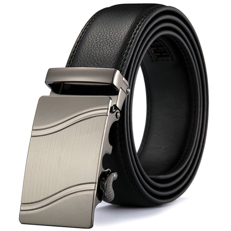 Men Automatic Buckle Belt Leather Waistband Business Style Trouser Belt Model