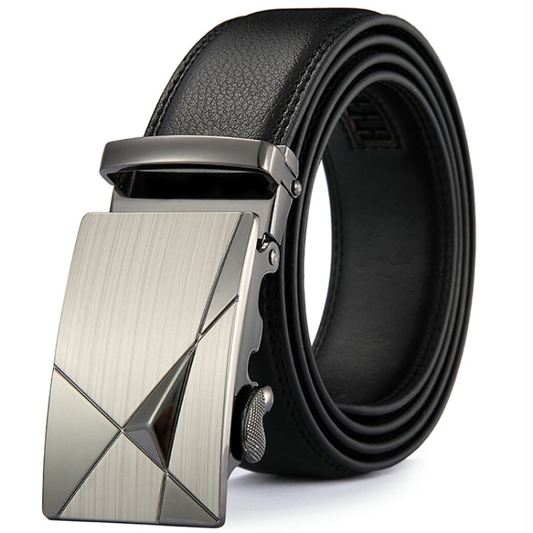 Men Automatic Buckle Belt Leather Waistband Business Style Trouser Belt Model