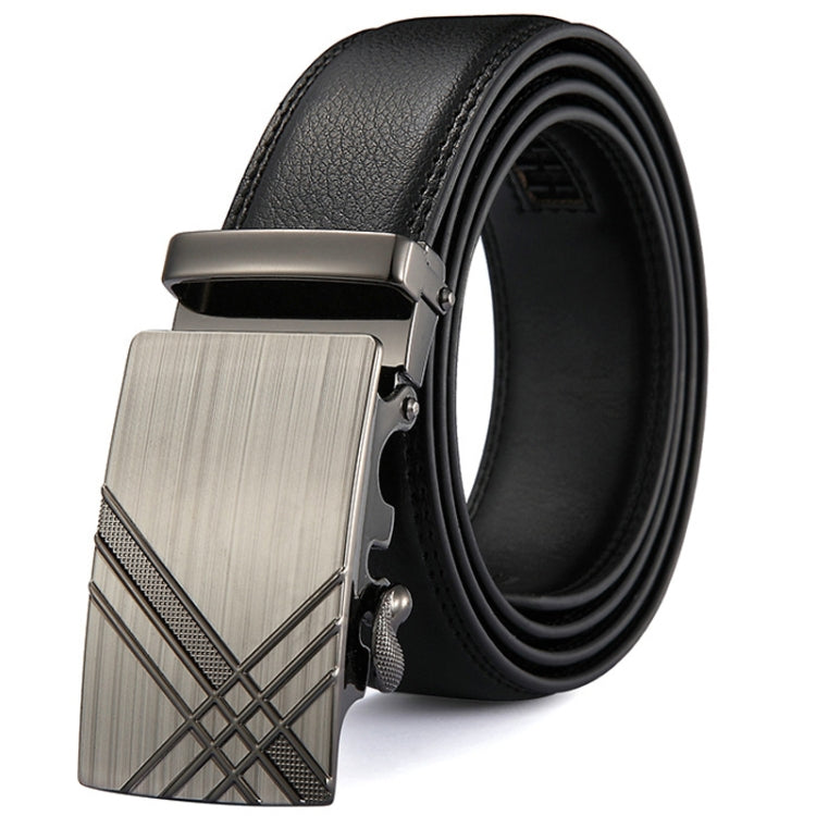 Men Automatic Buckle Belt Leather Waistband Business Style Trouser Belt Model