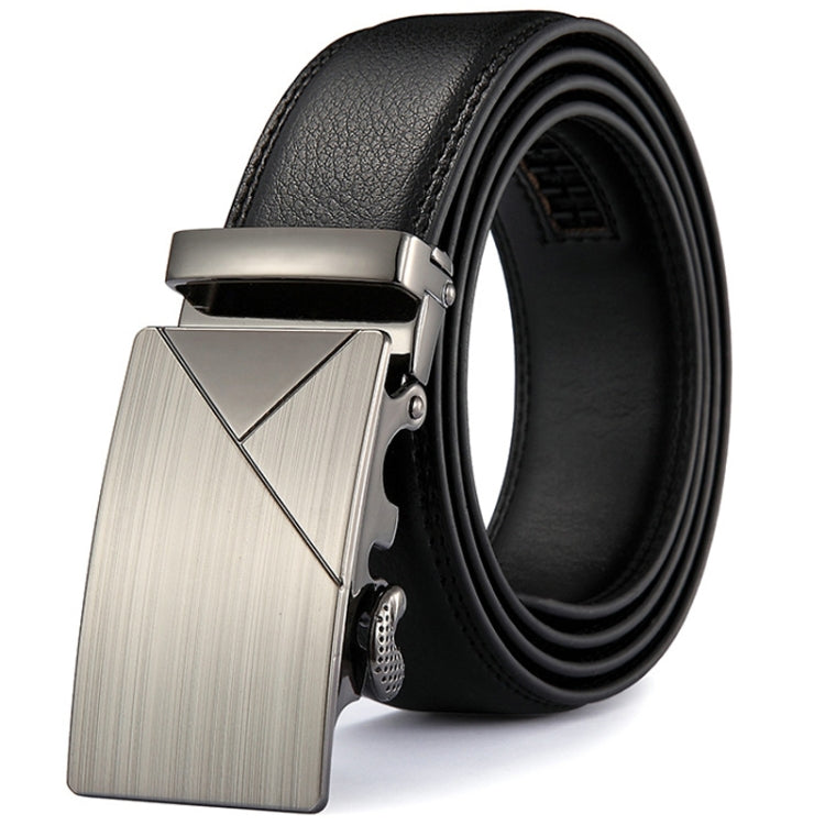 Men Automatic Buckle Belt Leather Waistband Business Style Trouser Belt Model
