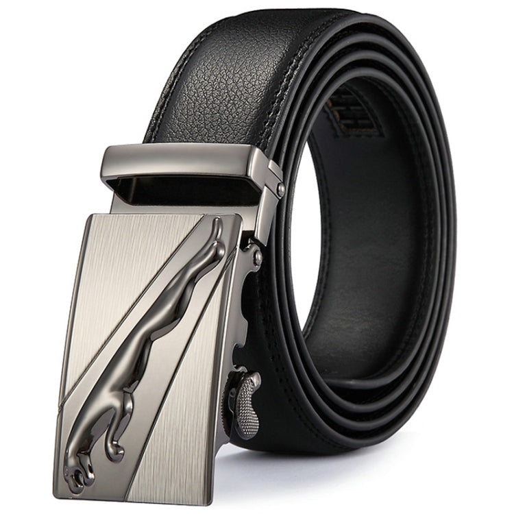 Men Automatic Buckle Belt Leather Waistband Business Style Trouser Belt Model