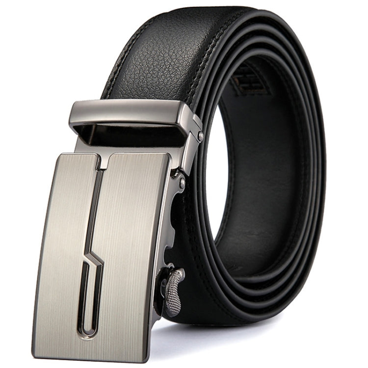 Men Automatic Buckle Belt Leather Waistband Business Style Trouser Belt Model