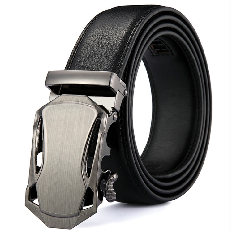 Men Automatic Buckle Belt Leather Waistband Business Style Trouser Belt Model