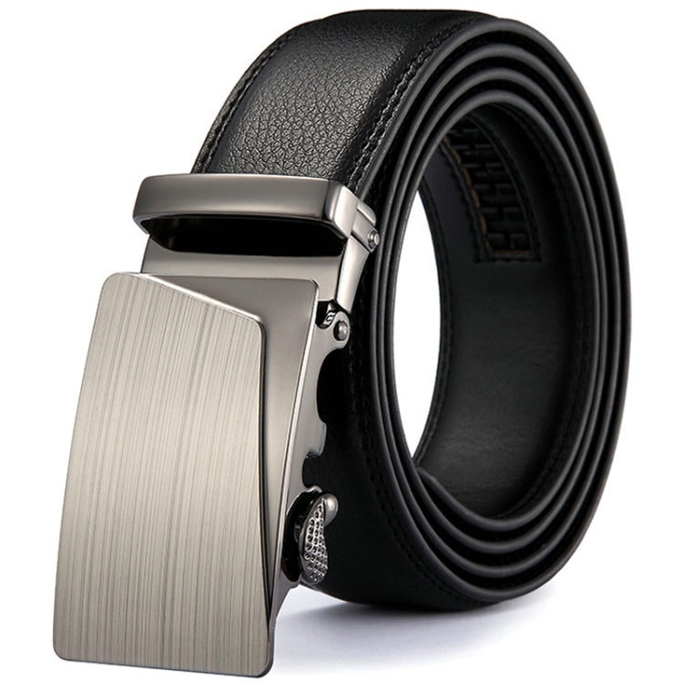 Men Automatic Buckle Belt Leather Waistband Business Style Trouser Belt Model