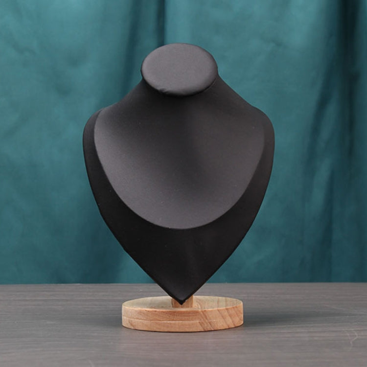 Solid Wood Medium Portrait Necklace Display Stand Heart Shaped Necklace Counter Display Stand