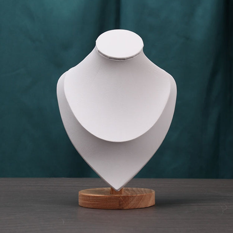Solid Wood Medium Portrait Necklace Display Stand Heart Shaped Necklace Counter Display Stand