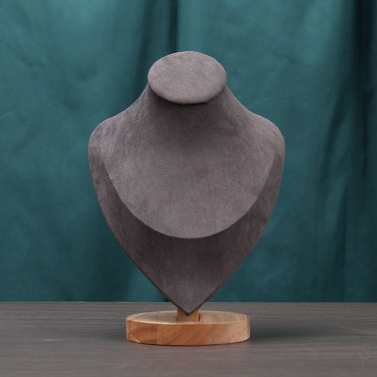 Solid Wood Medium Portrait Necklace Display Stand Heart Shaped Necklace Counter Display Stand
