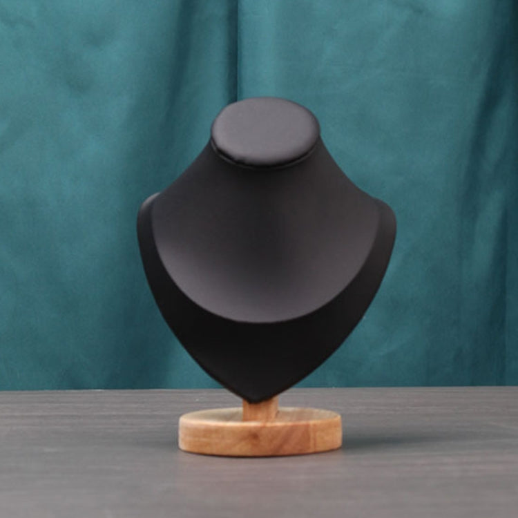 Solid Wood Small Size Portrait Necklace Display Stand Heart Shaped Necklace Counter Display Stand