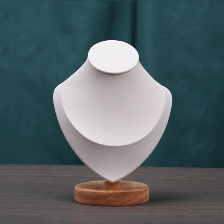 Solid Wood Small Size Portrait Necklace Display Stand Heart Shaped Necklace Counter Display Stand