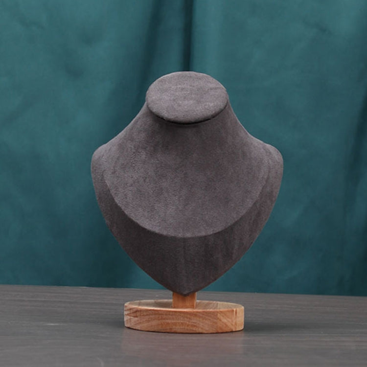 Solid Wood Small Size Portrait Necklace Display Stand Heart Shaped Necklace Counter Display Stand