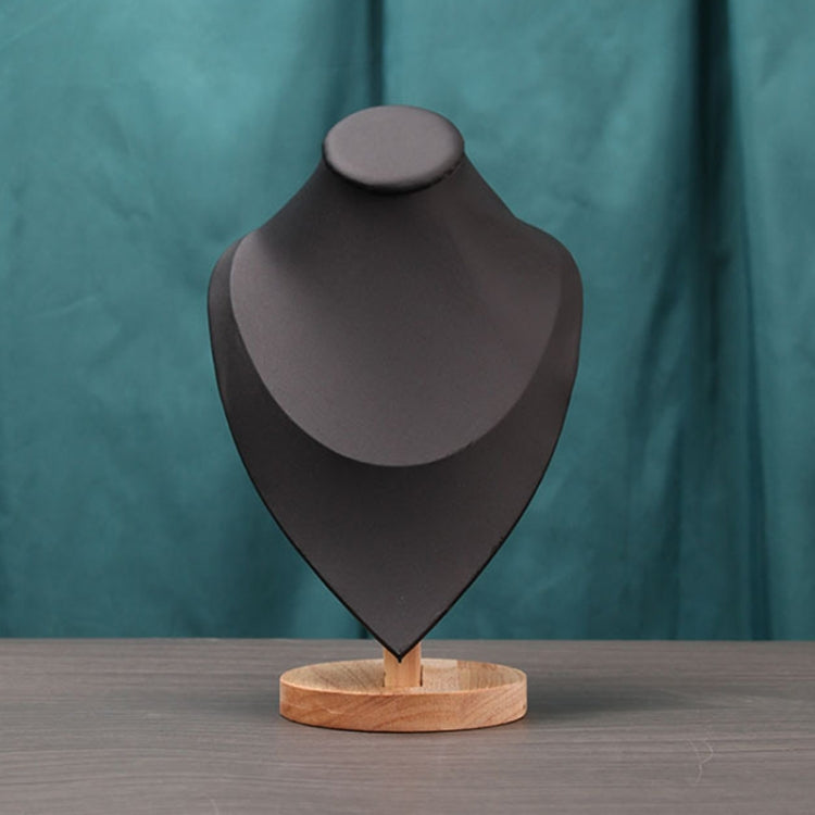 Solid Wood Large Size Portrait Necklace Display Stand Heart Shaped Necklace Counter Display Stand