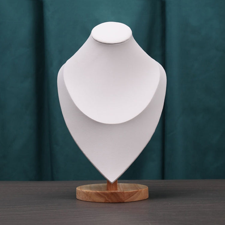 Solid Wood Large Size Portrait Necklace Display Stand Heart Shaped Necklace Counter Display Stand