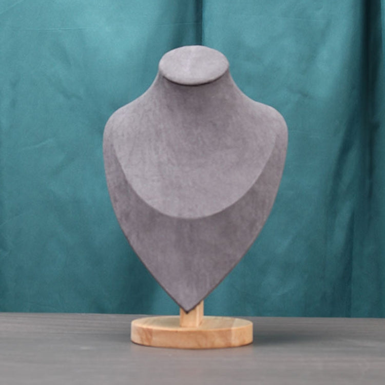Solid Wood Large Size Portrait Necklace Display Stand Heart Shaped Necklace Counter Display Stand