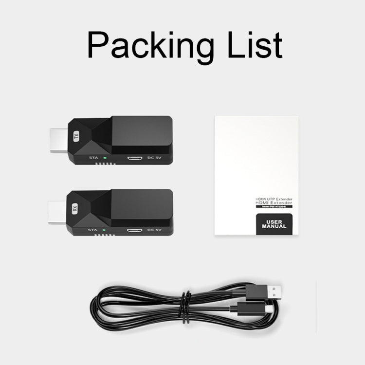 1080P/50m HDMI To Network Cable HD Video Signal Transmitter Monitoring Transmission Extender(HT238P)