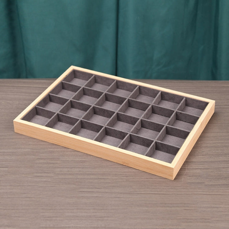 Bamboo Wood Jewelry Display Pallet Jewelry Storage Display Tray, Style: