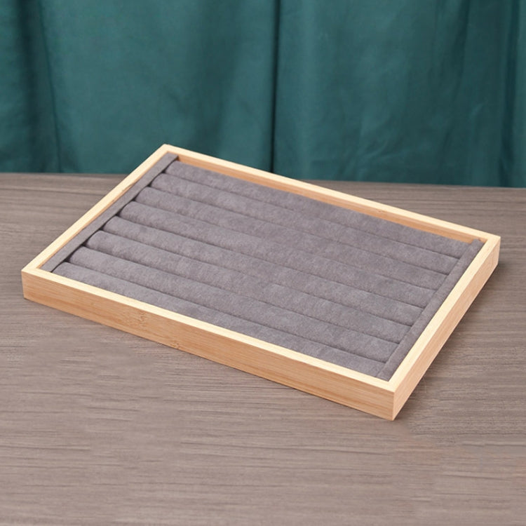 Bamboo Wood Jewelry Display Pallet Jewelry Storage Display Tray, Style: