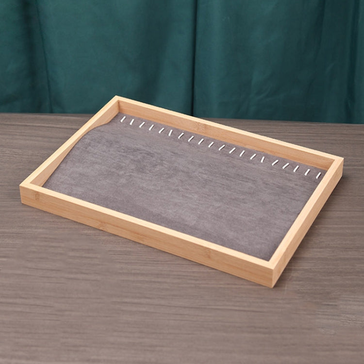 Bamboo Wood Jewelry Display Pallet Jewelry Storage Display Tray, Style: